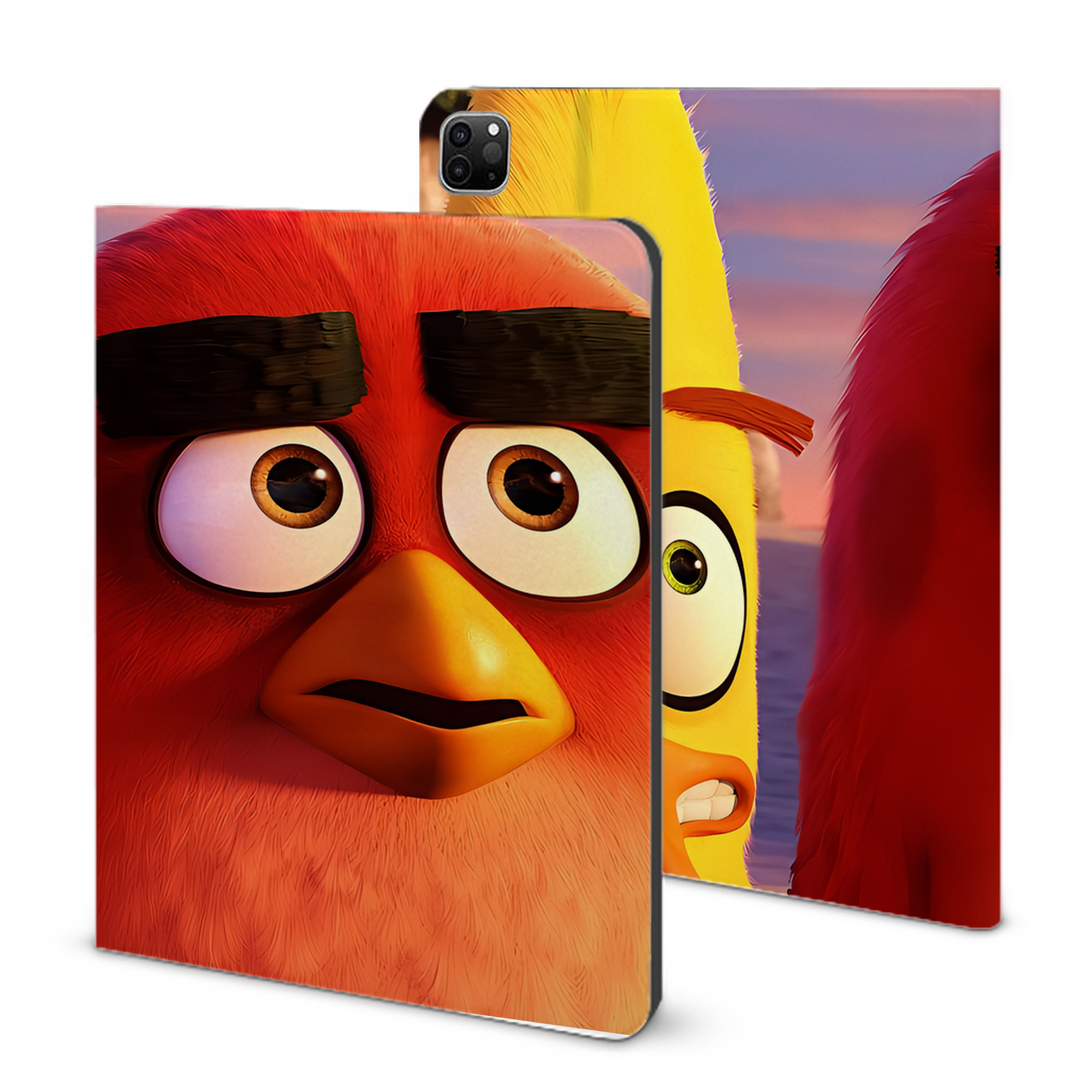 （画像用） Angry Birds アングリーバード IPad ケース ブック型 PUレザー TPU 耐衝撃 軽量 薄型 ペン収納なし 全面保護 IPad 各モデル対応